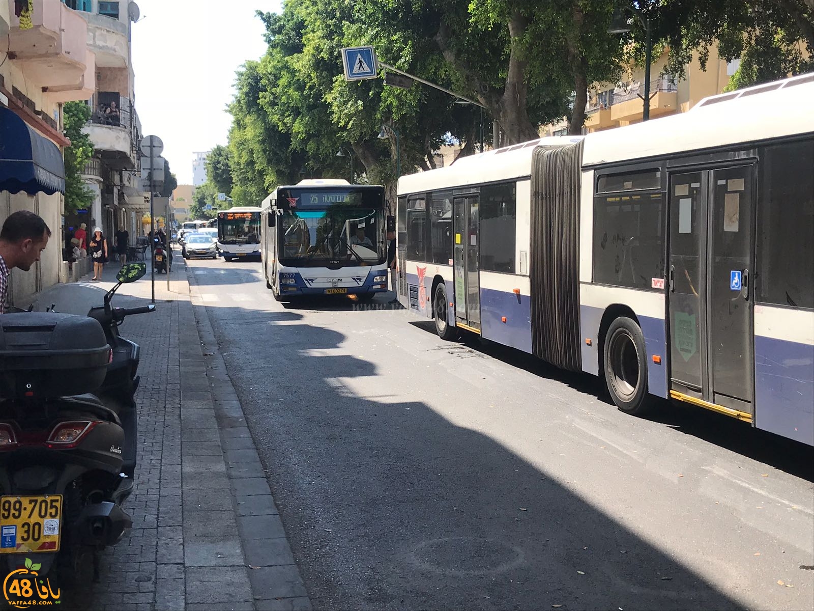  يافا: ازمة مرورية في شارع شديروت اثر تعطّل حافلة