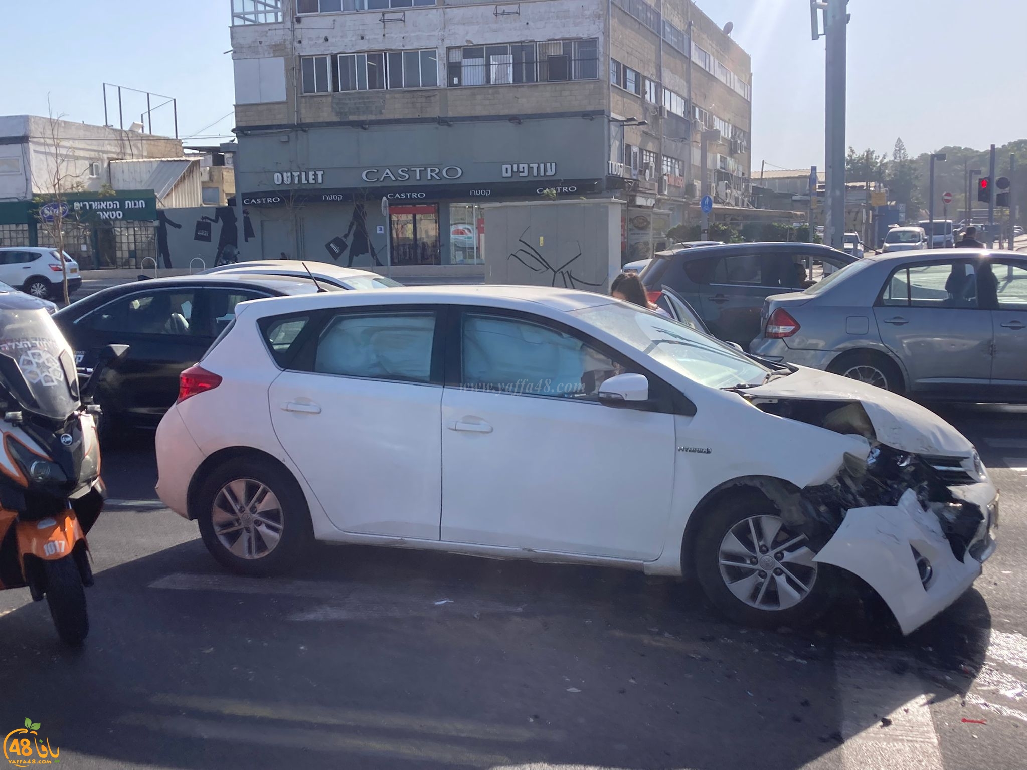  يافا: اصابة طفيفة لشخصين بحادث طرق بين مركبتين 