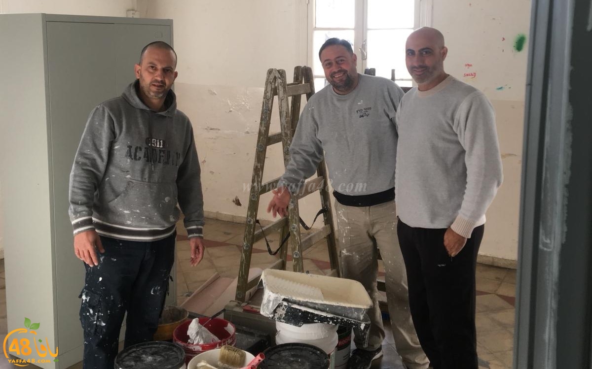  بالصور: البدء بترميم مبنى مقر النادي الاسلامي في مدينة يافا 