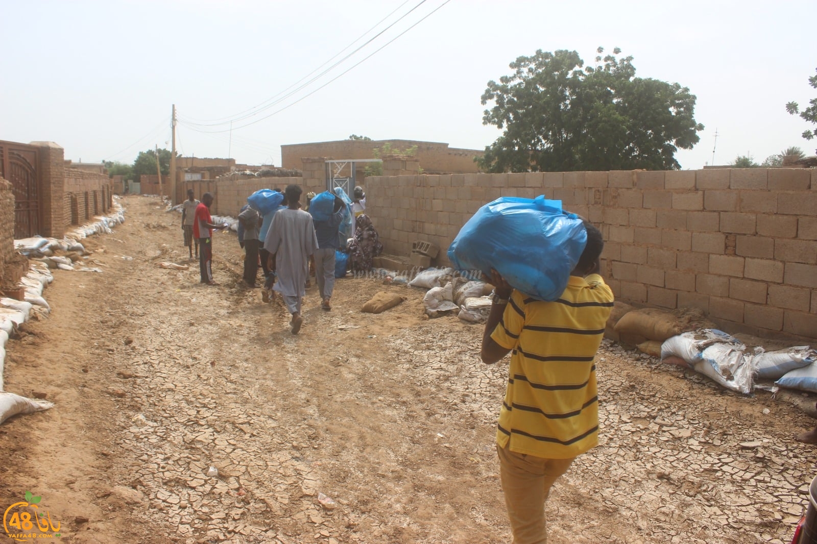 بعد حملة جمعية يافا للاغاثة الانسانية - وصول الدفعة الأولى من المساعدات للسودان