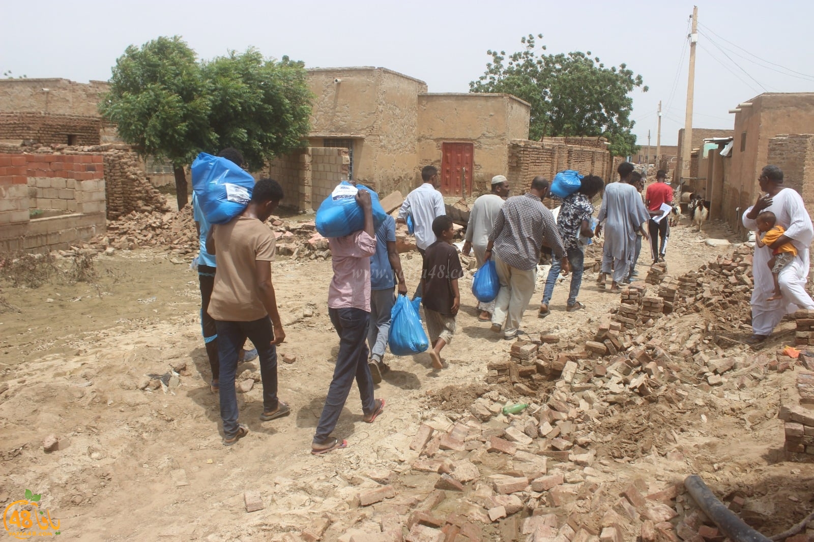 بعد حملة جمعية يافا للاغاثة الانسانية - وصول الدفعة الأولى من المساعدات للسودان