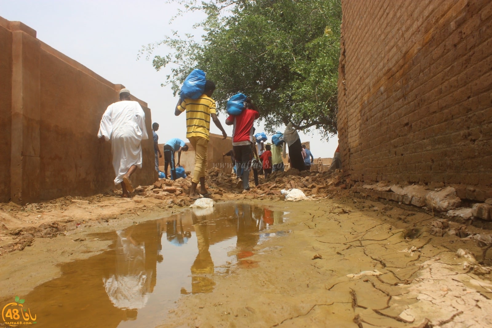 بعد حملة جمعية يافا للاغاثة الانسانية - وصول الدفعة الأولى من المساعدات للسودان