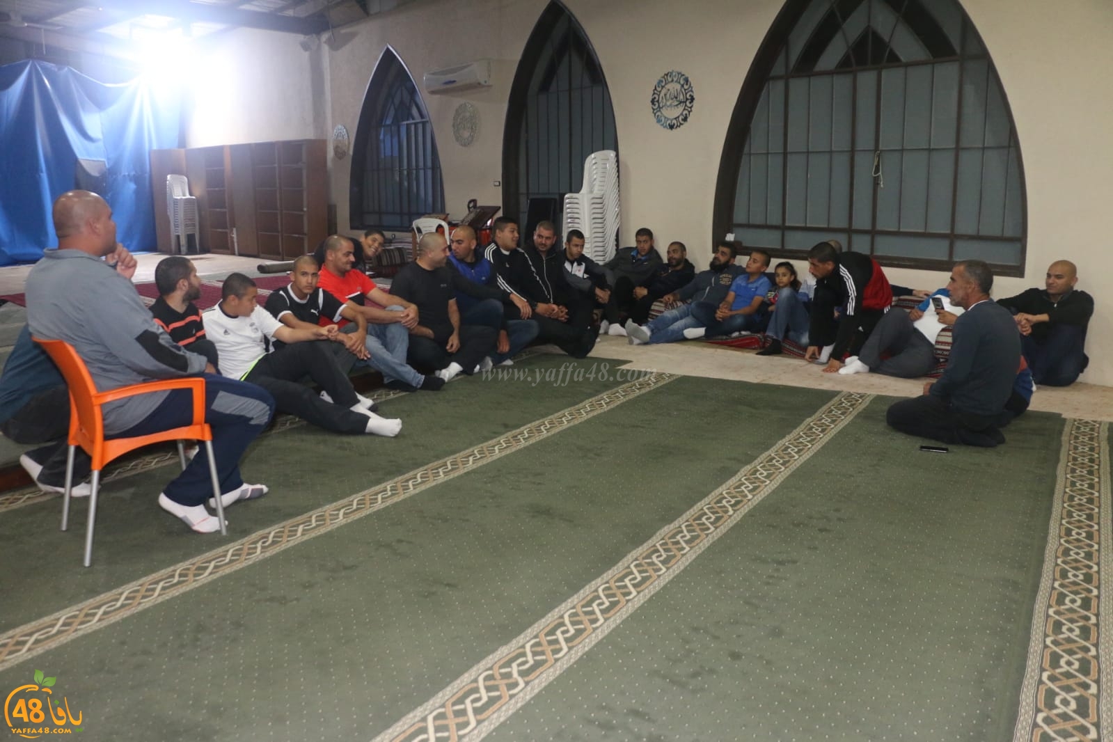 بالصور: جمعية يافا تعقد اجتماعاً في مسجد السكسك استعداداً لاستقبال شهر رمضان المبارك