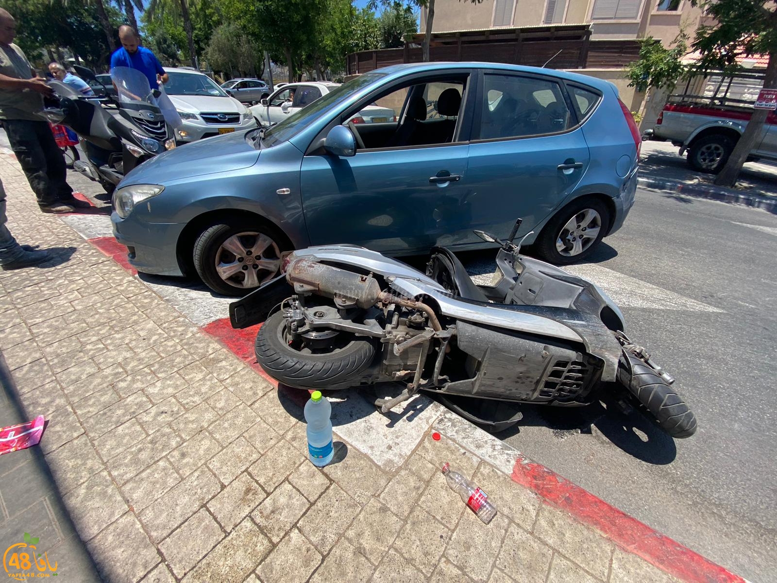 يافا: اصابة متوسطة لراكب دراجة نارية بحادث طرق 