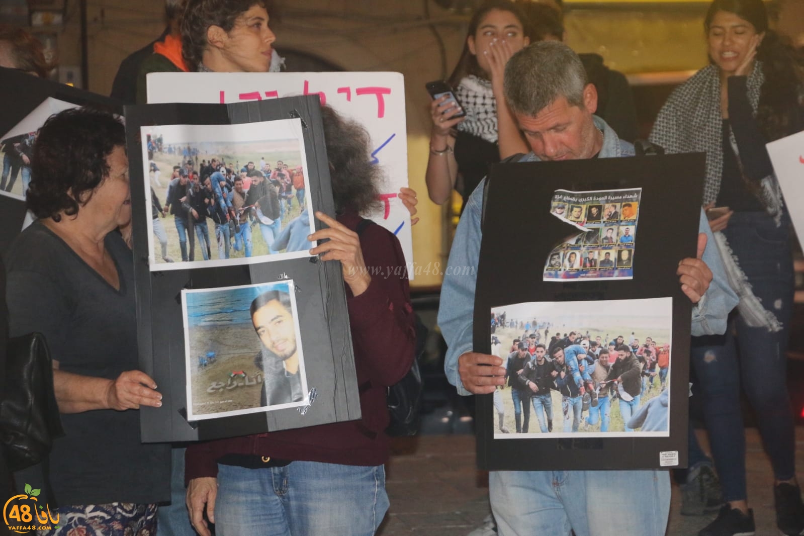صور: للمرة الرابعة - أهالي يافا ينظمون وقفة تضامنية مع أهالي قطاع غزة المحاصر 