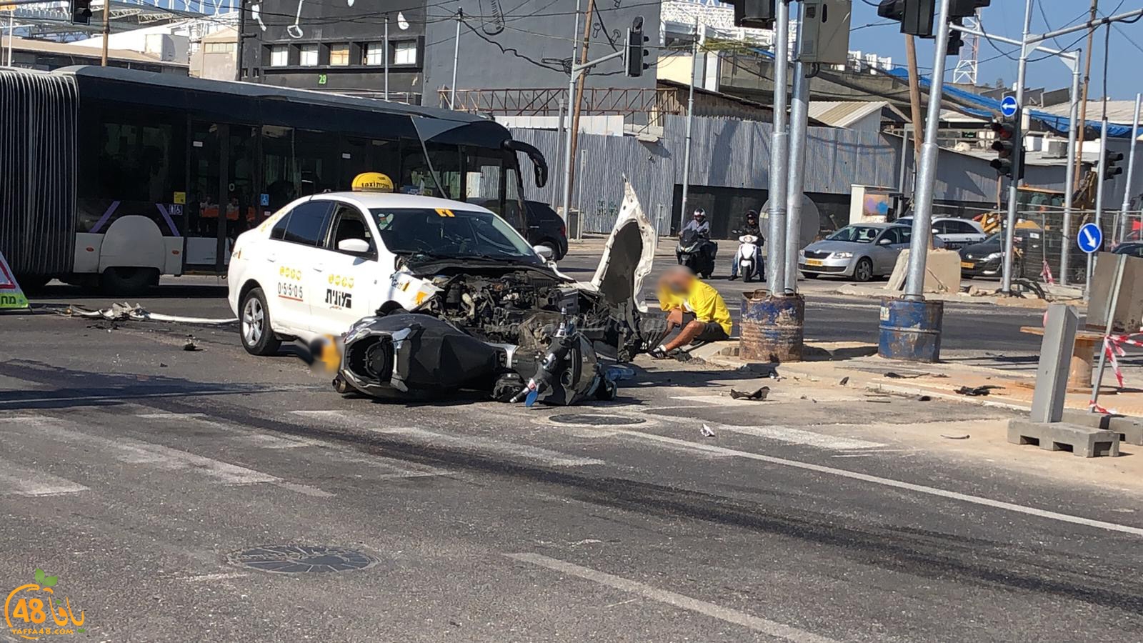  يافا: إصابة متوسطة لراكب دراجة نارية بحادث طرق 