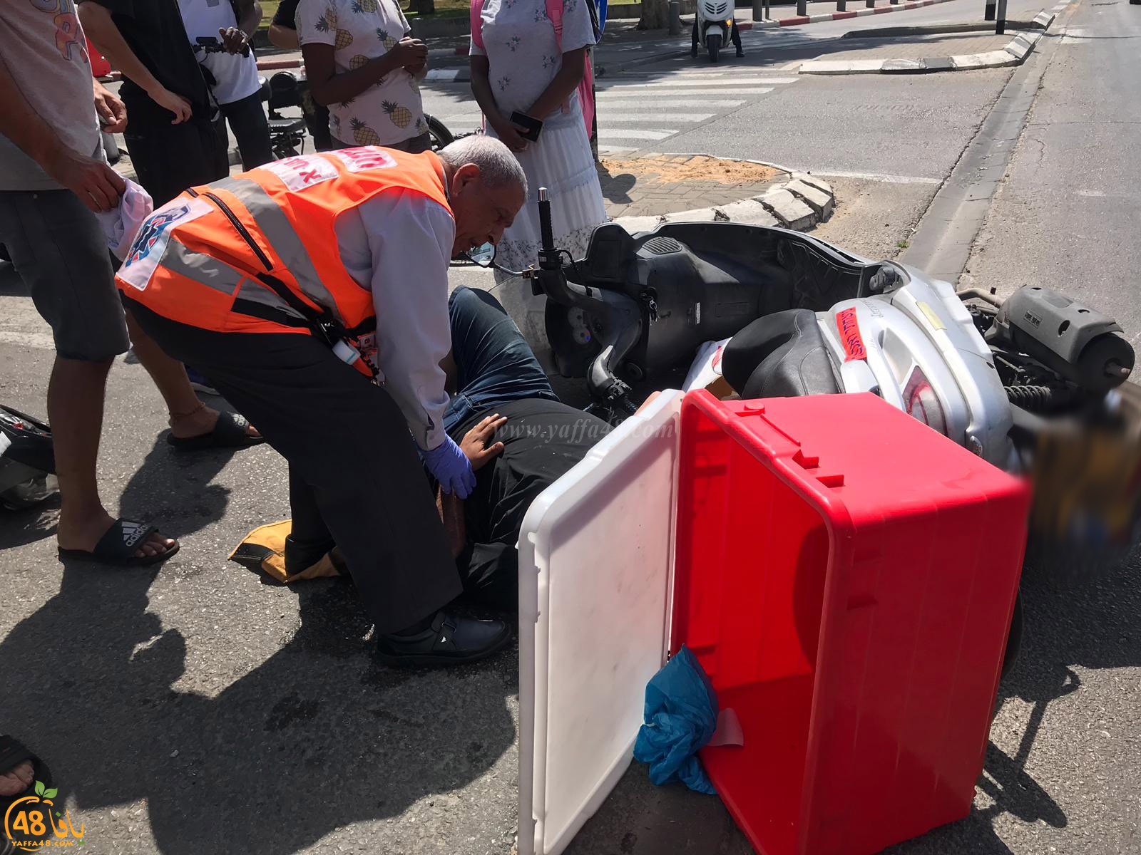 يافا: اصابة طفيفة لراكب دراجة نارية بحادث طرق ذاتي 