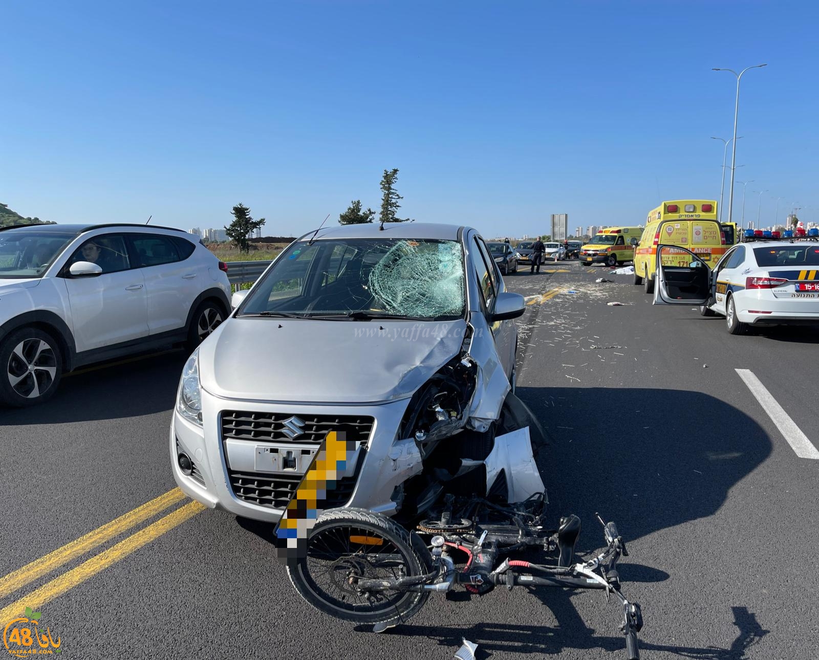 مصرع راكب درّاجة كهربائيّة بحادث دهس على طريق اللّد القديم