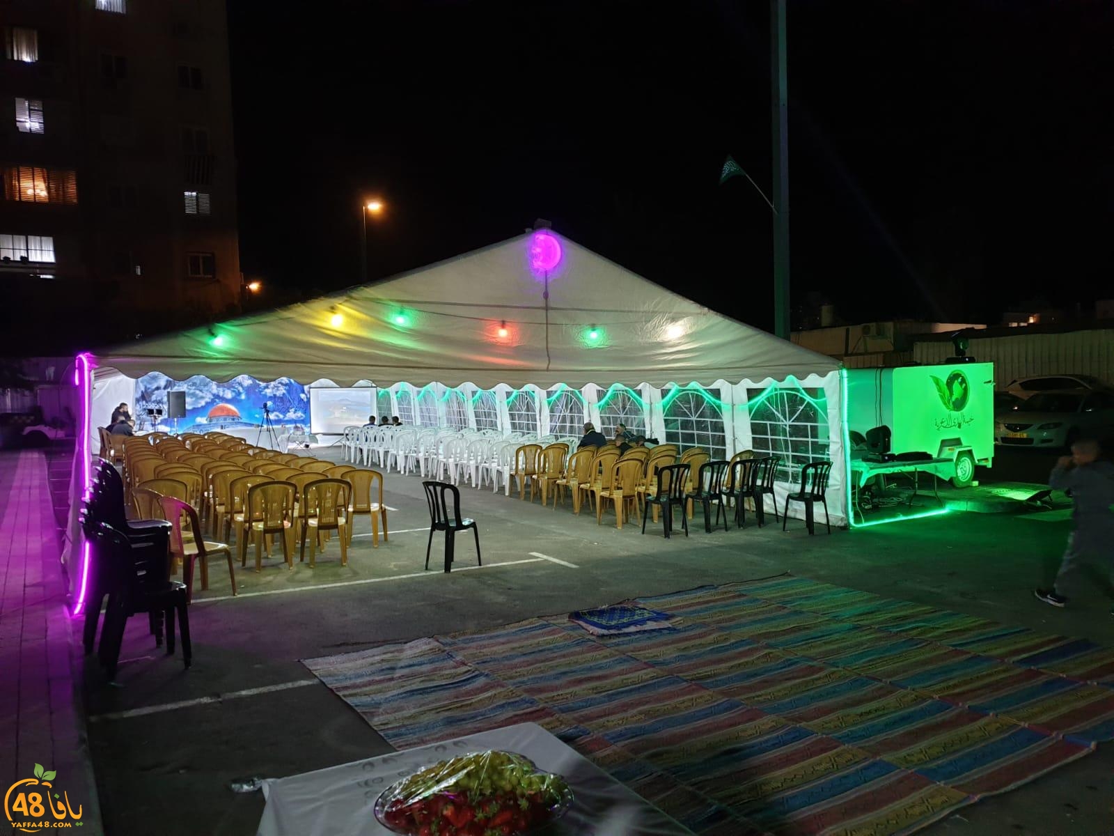 بالصور : خيمة الهدى تنظم أمسية دعوية في ضيافة آل أبو نار بيافا