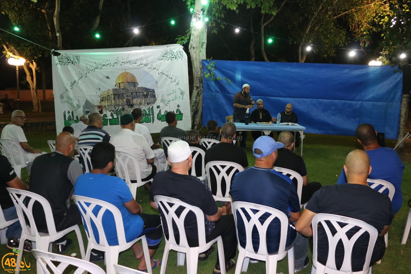 بالصور: خيمة الهدى الدعوية تُنظم أمسية دينية في حديقة العجمي بيافا 