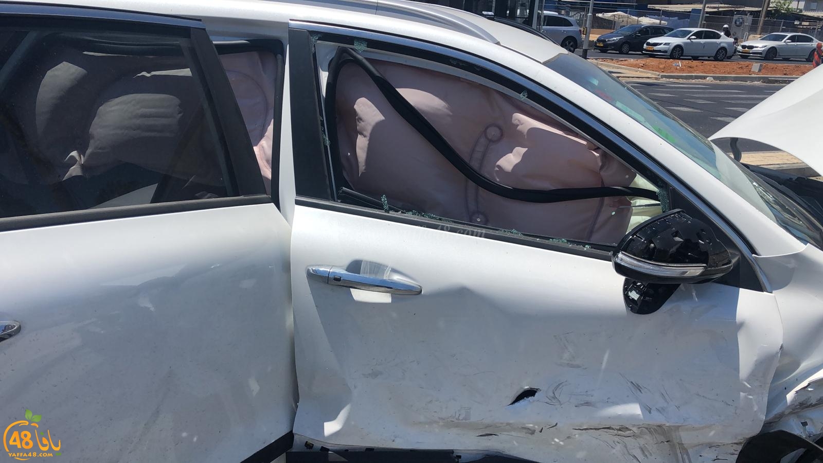  فيديو: 5 اصابات متفاوتة بحادث طرق بين مركبتين في يافا 