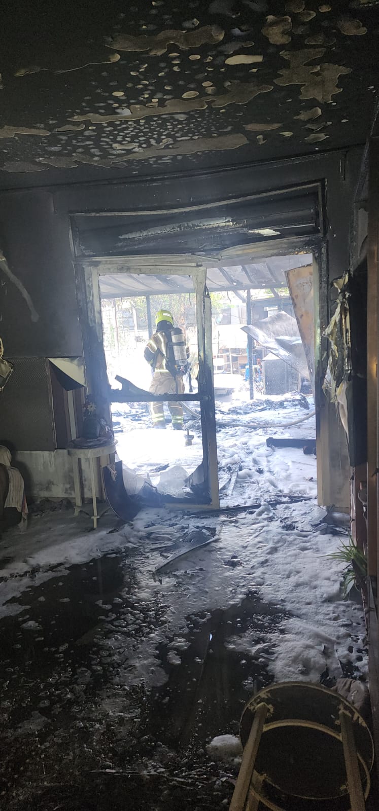 اللد: حريق داخل أحد المنازل في حي جني افيف 