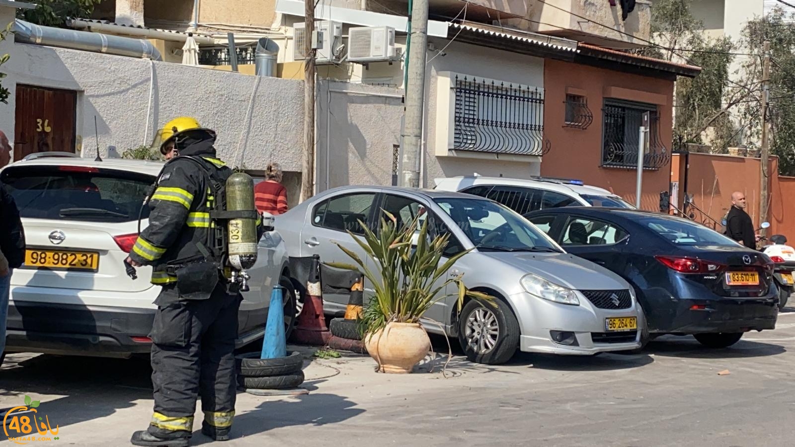 يافا: إصابة طفيفة لشخصين اثر احتراق منزل في المدينة