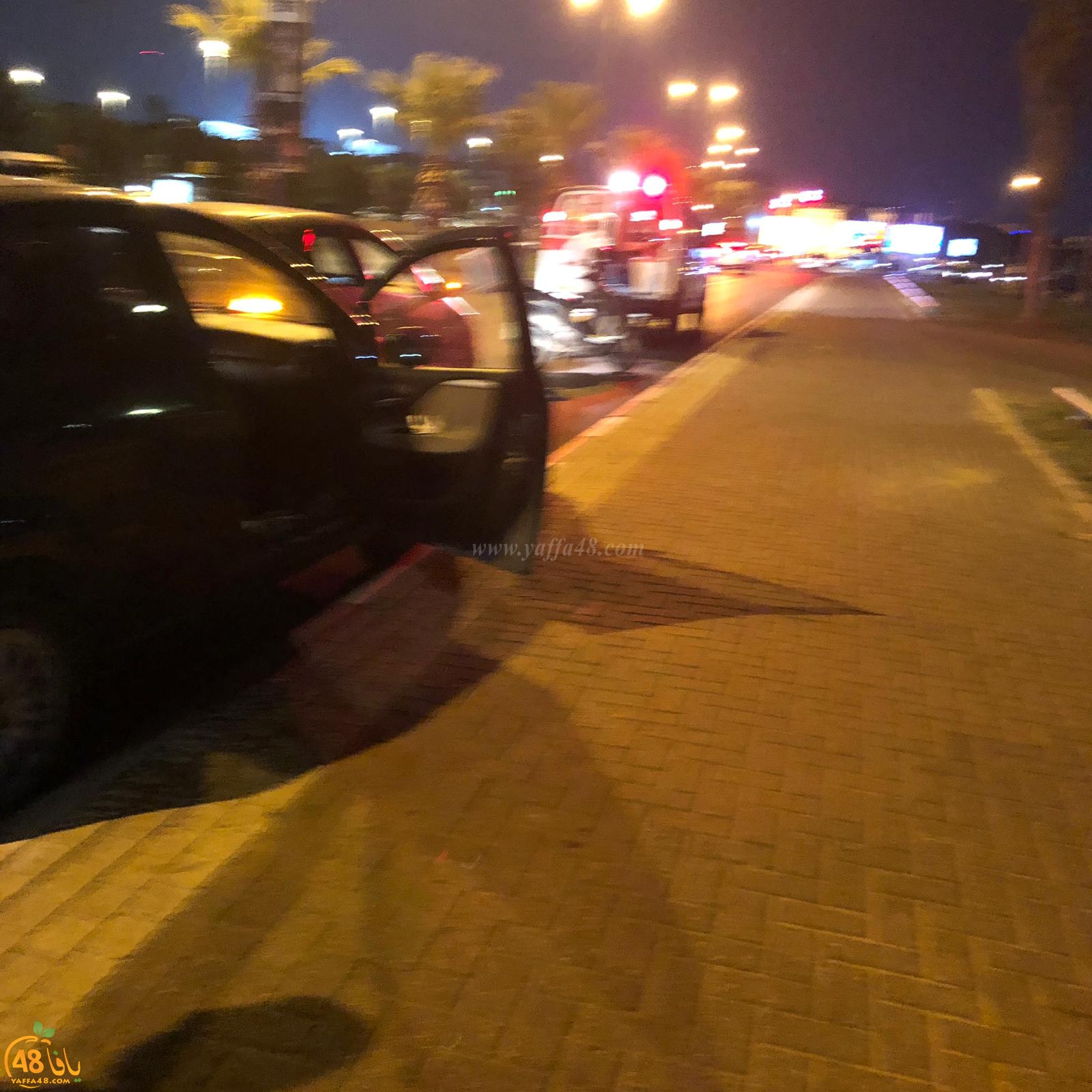 اصابة طفيفة بحادث طرق متسلسل شمال يافا 