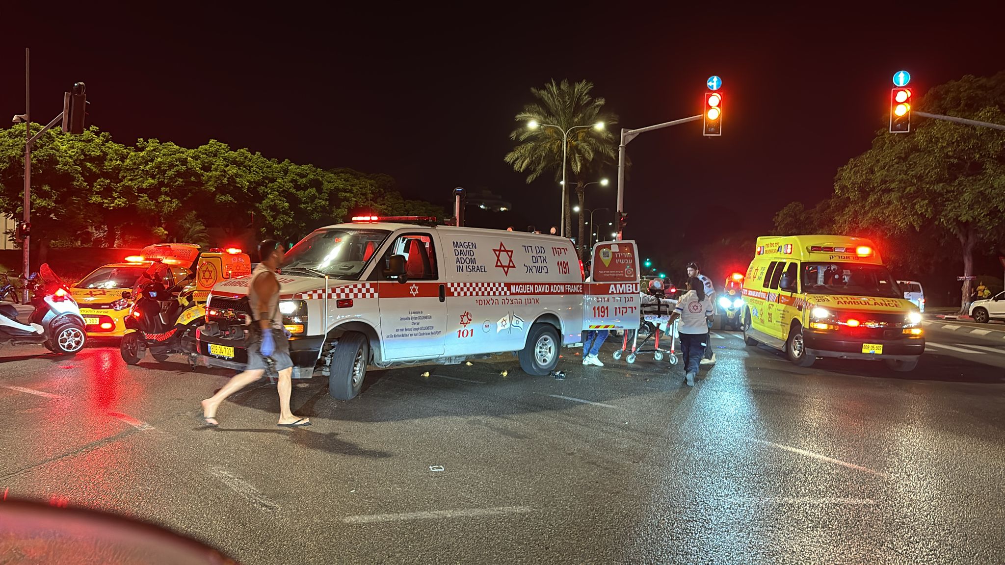ثلاثة إصابات في حادث طرق مروع على مدخل مدينة يافا الشرقي