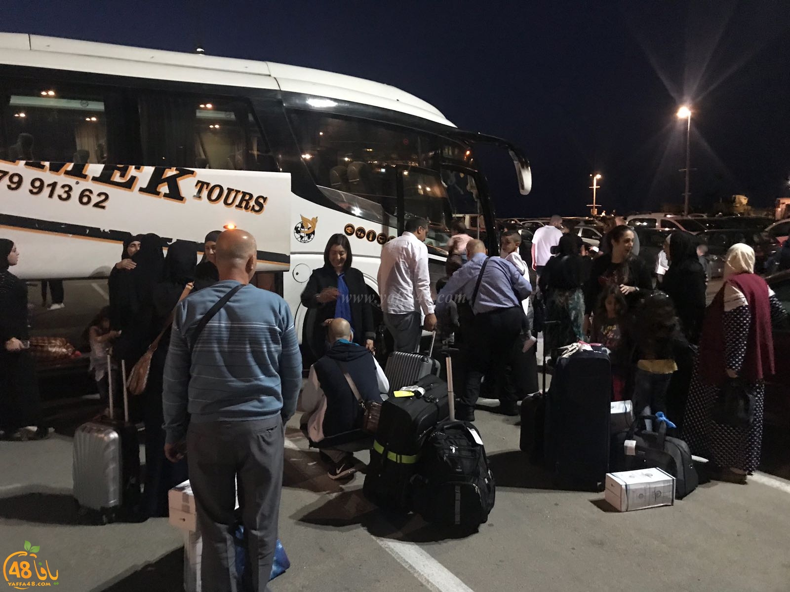 بالصور: عودة حافلة الفوج الخامس من معتمري يافا إلى ديارهم سالمين 