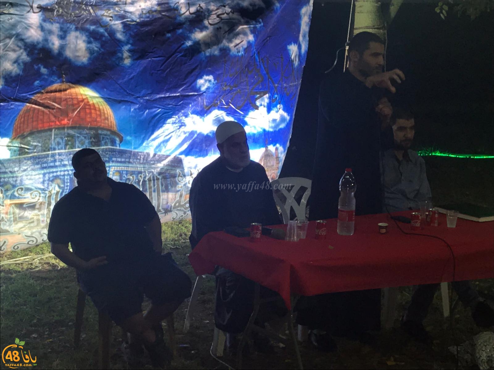 بالصور: خيمة الهدى تنظم أمسية دعوية في ضيافة عائلة نجدي بيافا