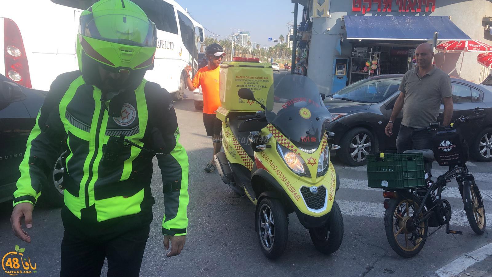  يافا: إصابة طفيفة لراكب دراجة نارية بحادث طرق قرب دوار الساعة