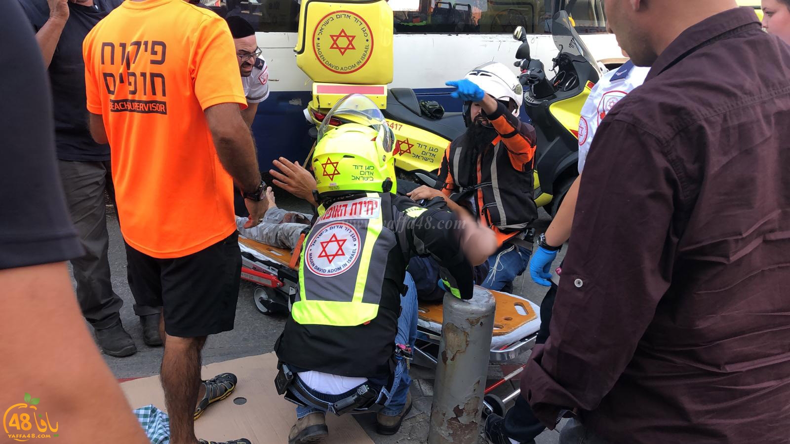  يافا: إصابة طفيفة لراكب دراجة نارية بحادث طرق قرب دوار الساعة