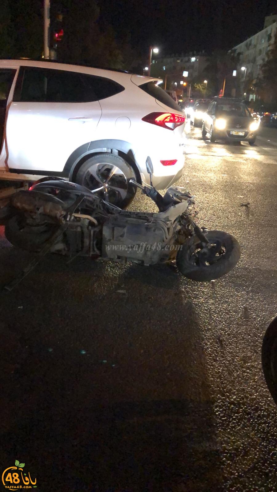  يافا: إصابة متوسطة لراكب دراجة نارية بحادث طرق 