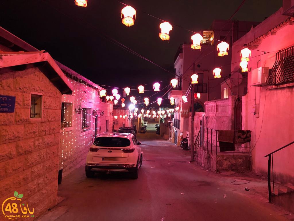 صورتي الأجمل - الأضواء والفوانيس الرمضانية تُزين أحد أحياء مدينة يافا 