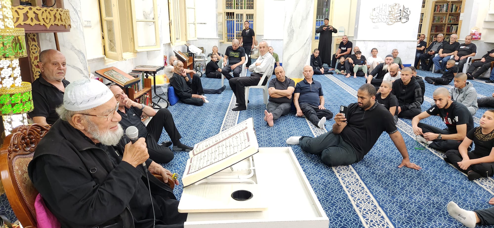 يافا: بحضور جمع غفير درس عن روح الشاب خليل سكحفي في مسجد النزهة