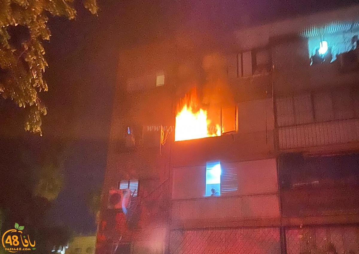اللد: إنقاذ ثلاثة أطفال من داخل شقة مشتعلة في المدينة