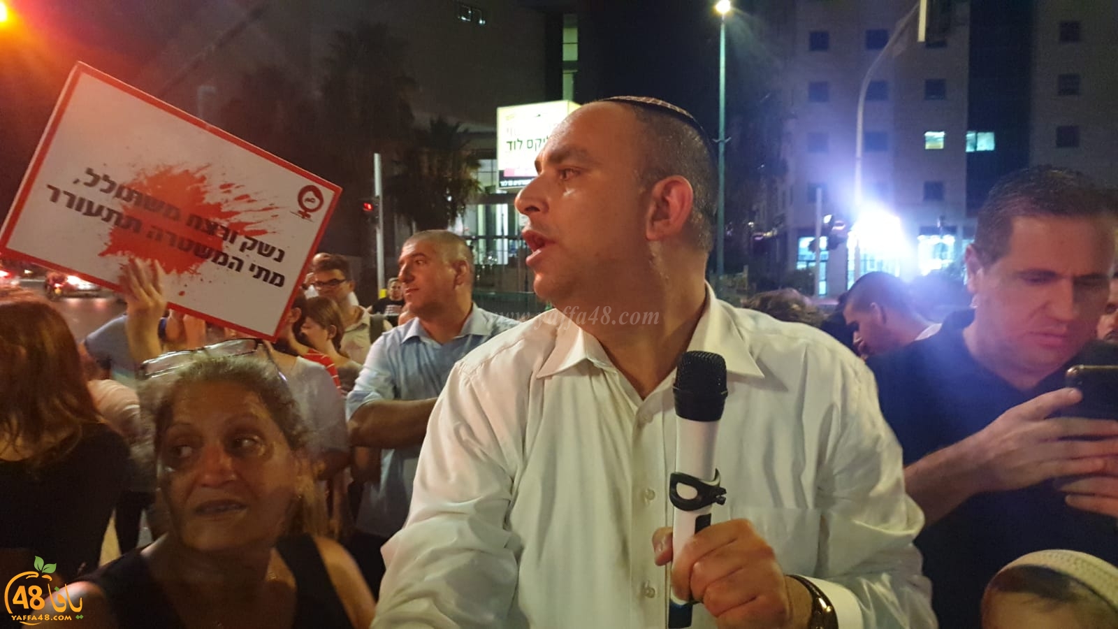  فيديو: تظاهرة ضد العنف في مدينة اللد ورئيس البلدية العملاء هم مصدر الفوضى