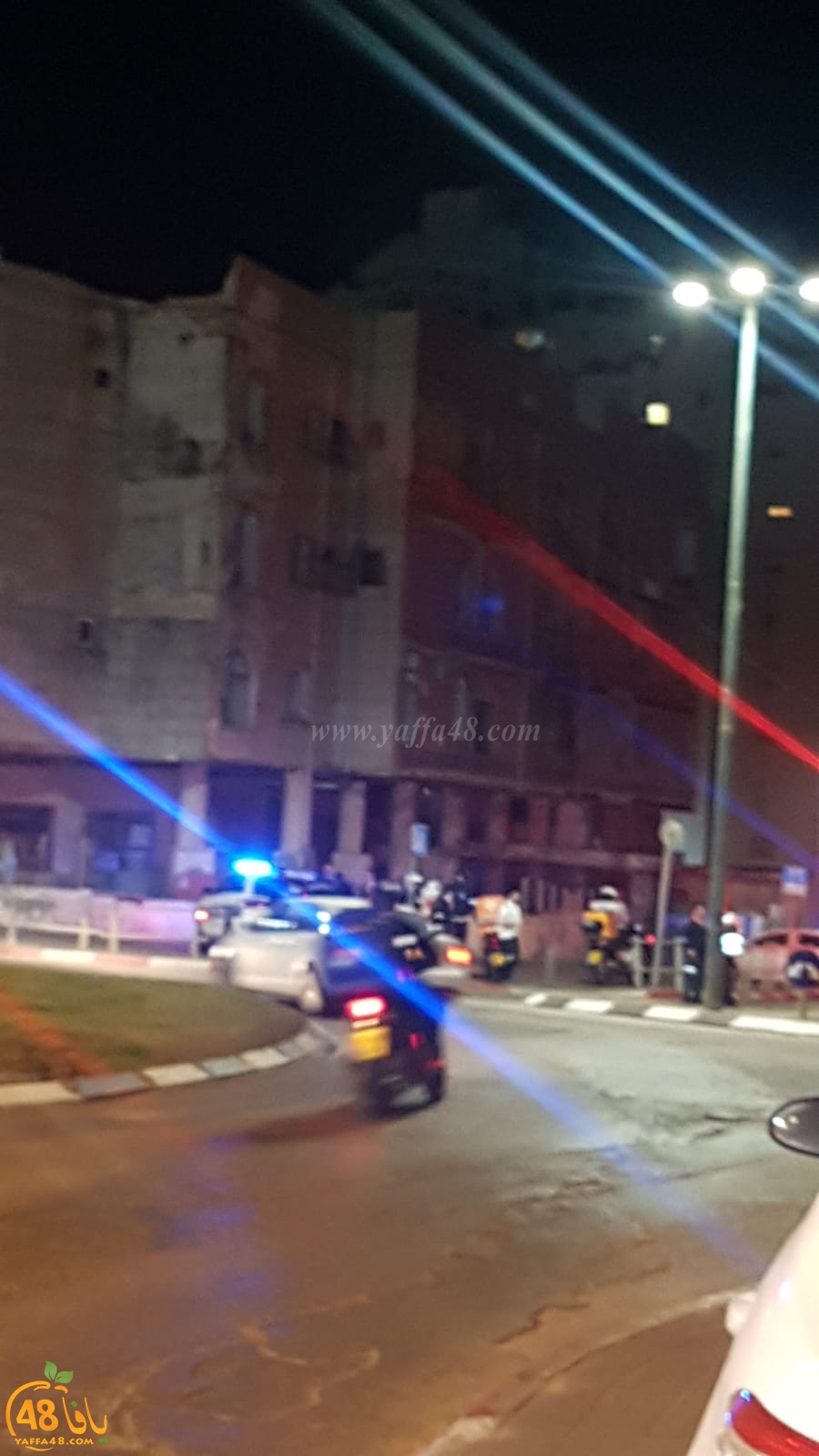 شخص يحاول الانتحار قفزاً من فوق بناية جنوب مدينة يافا 