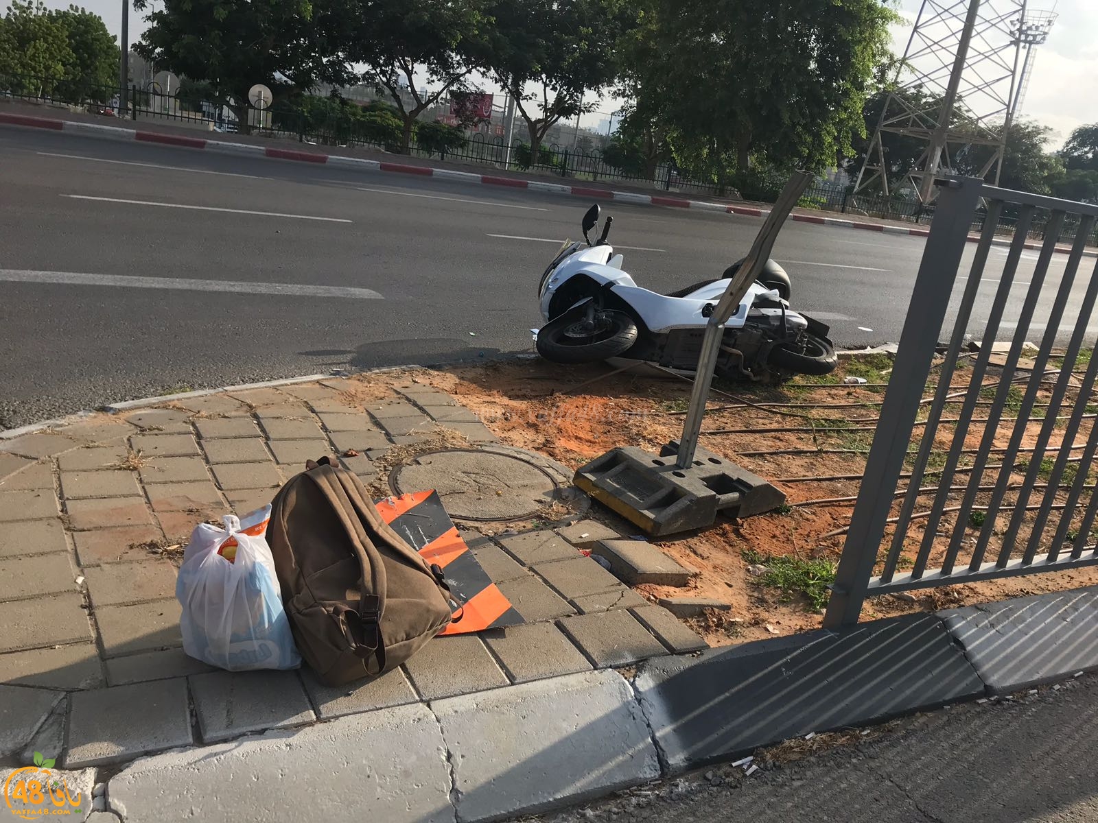  يافا: اصابة راكب دراجة نارية بحادث طرق قرب مستشفى فولفسون