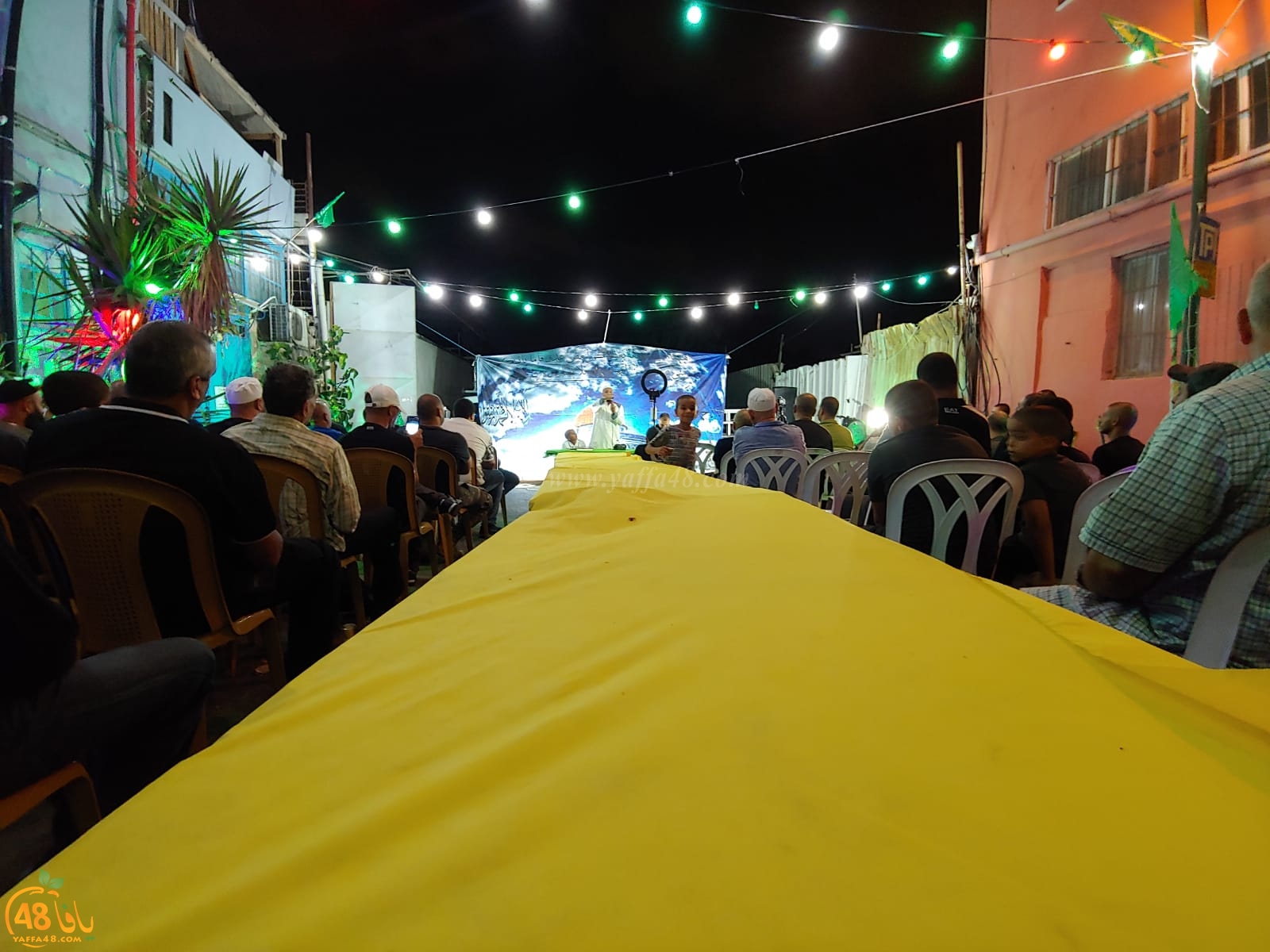 بالصور: خيمة الهدى تنظم أمسية دعوية في ضيافة عائلة ضعيف بيافا