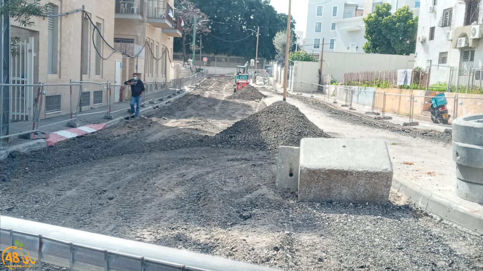 يافا: اغلاق شارع في حي الجبلية أمام حركة السير بسبب أعمال الترميم والصيانة