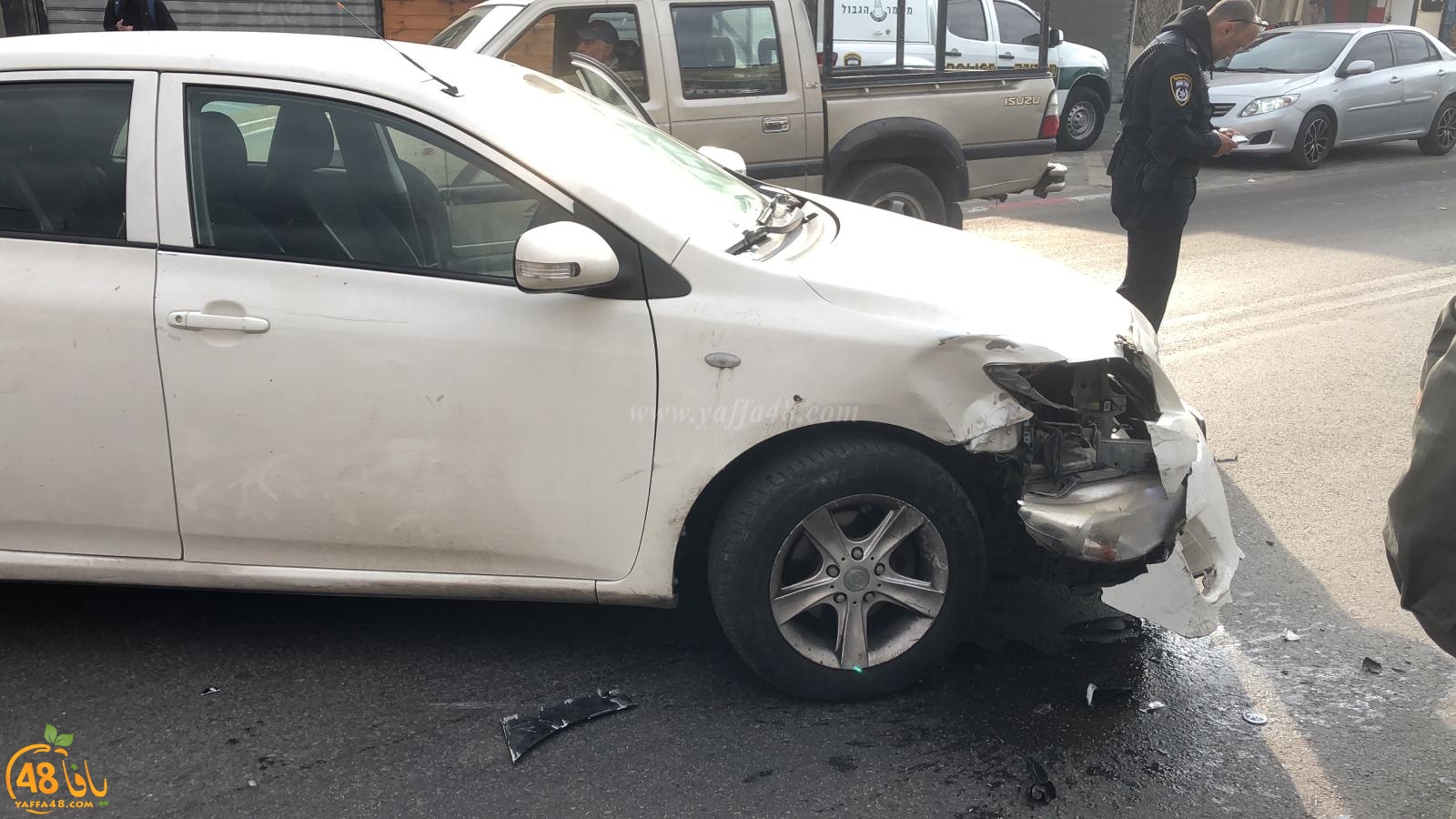 بالصور: إصابة متوسطة لراكب دراجة نارية بحادث طرق في يافا