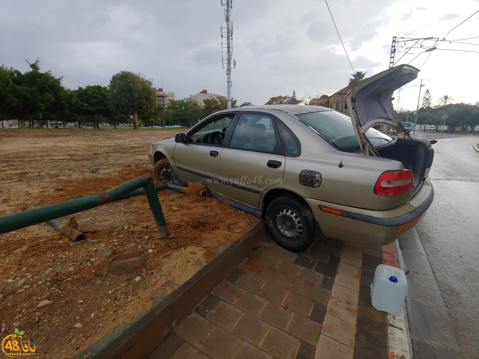  حادث طرق ذاتي في شارع غزة بيافا دون اصابات