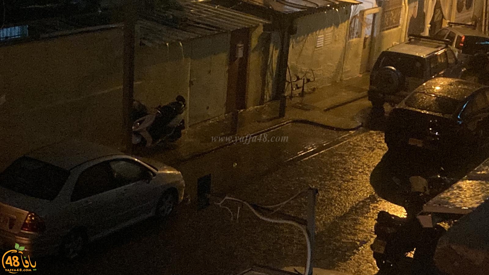 الأمطار تغمر شوارع يافا وتوقعات باستمرار الأمطار حتى الغد