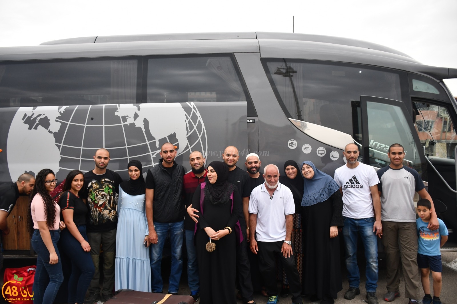فيديو: وصول حافلة معتمري الفوج الثالث الى مدينة يافا بسلام 
