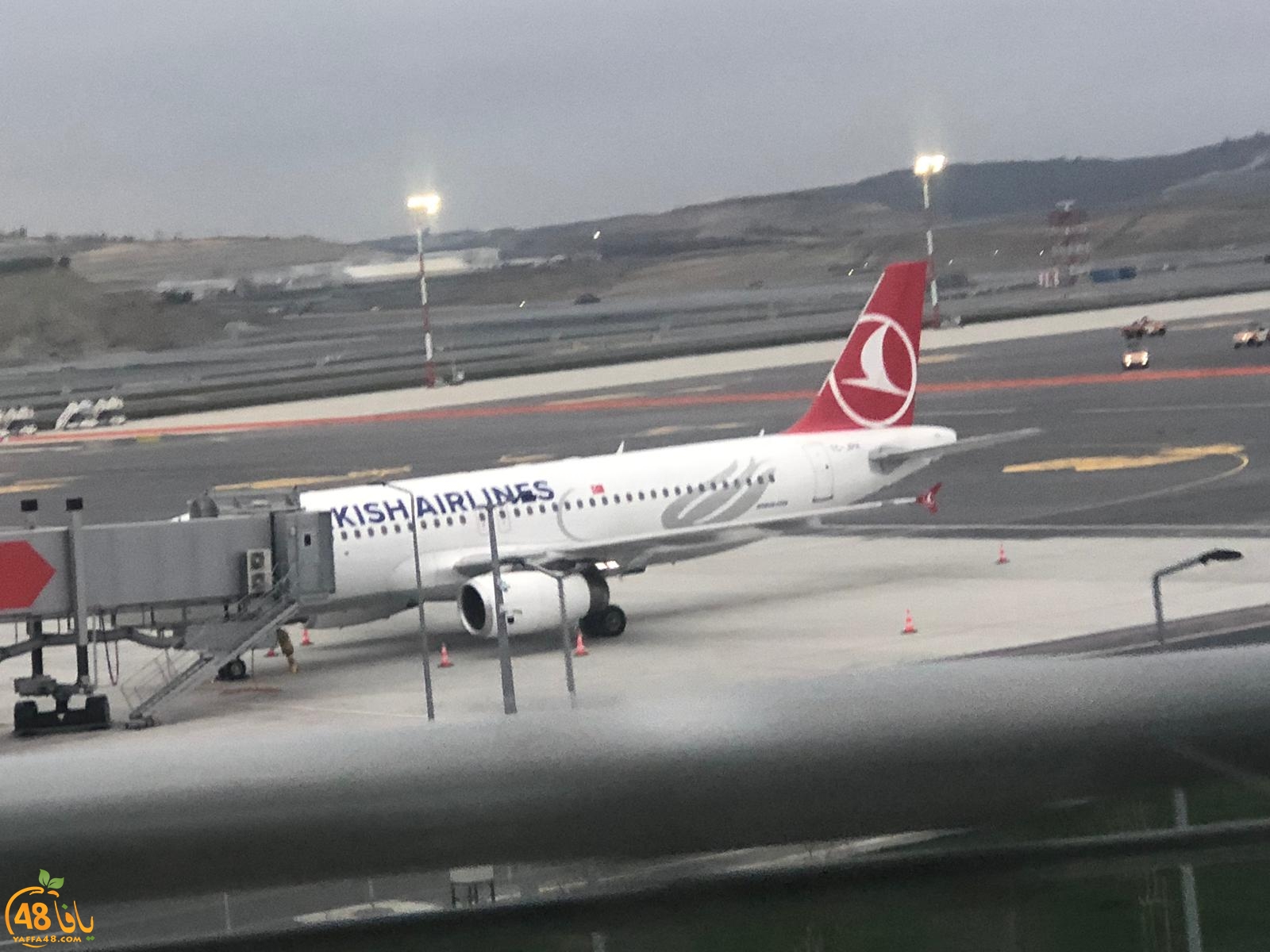 بالصور: سيدة من يافا على متن أول طائرة تنطلق من مطار اسطنبول الجديد 
