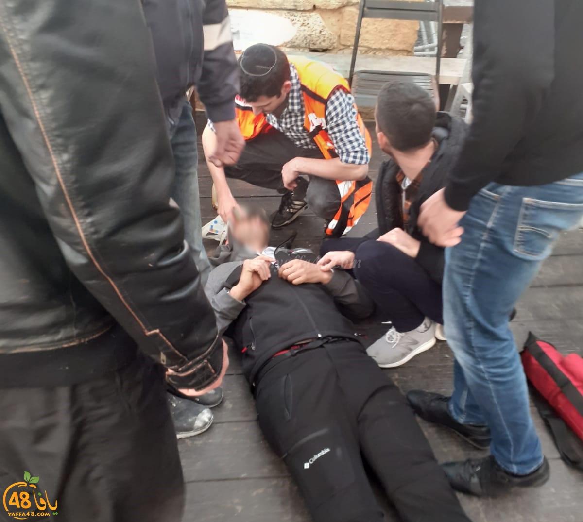  اصابة شاب من الخليل سقط عن علو في ميناء يافا