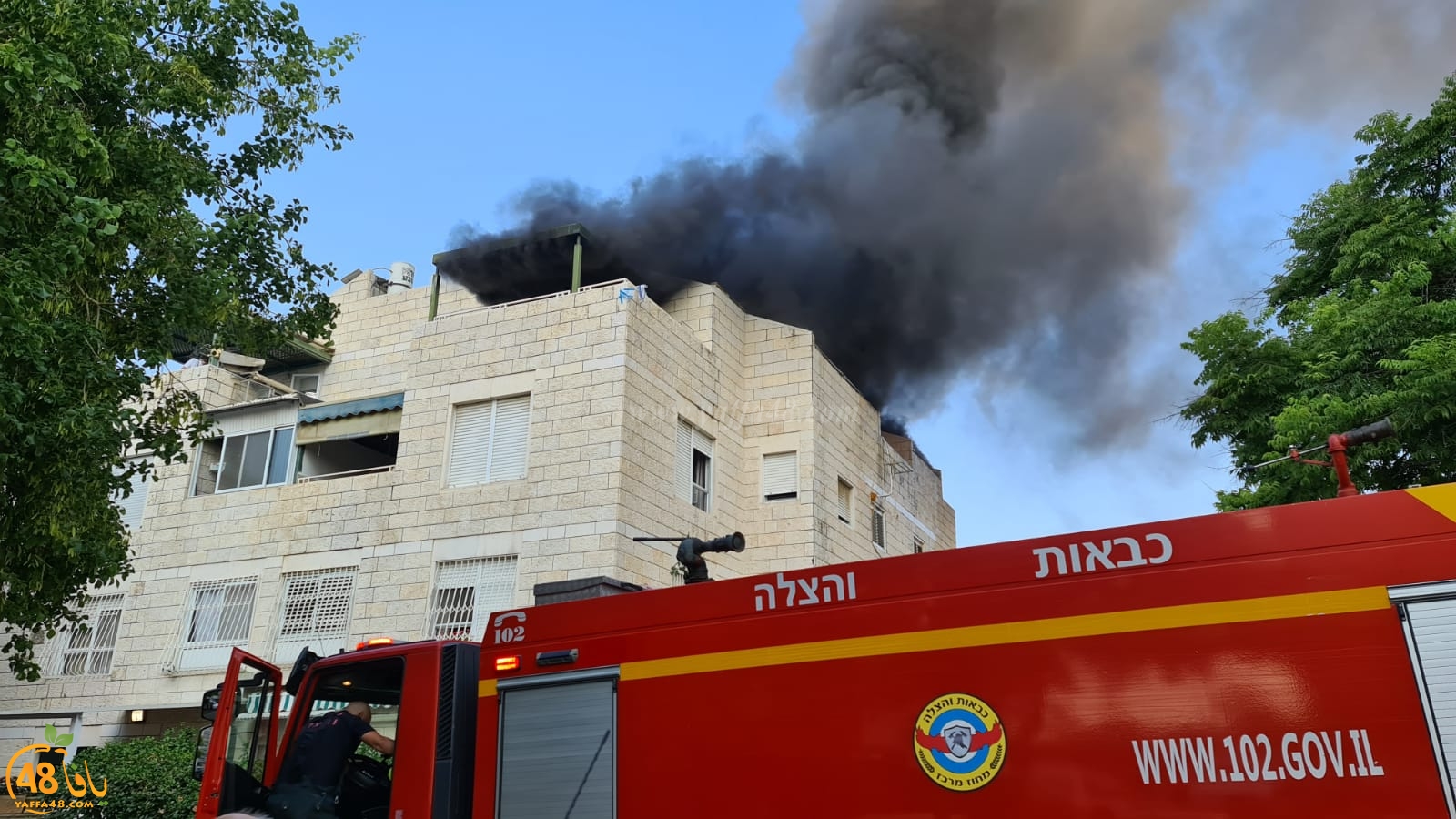 الرملة: اندلاع حريق في عمارة سكنية دون وقوع اصابات