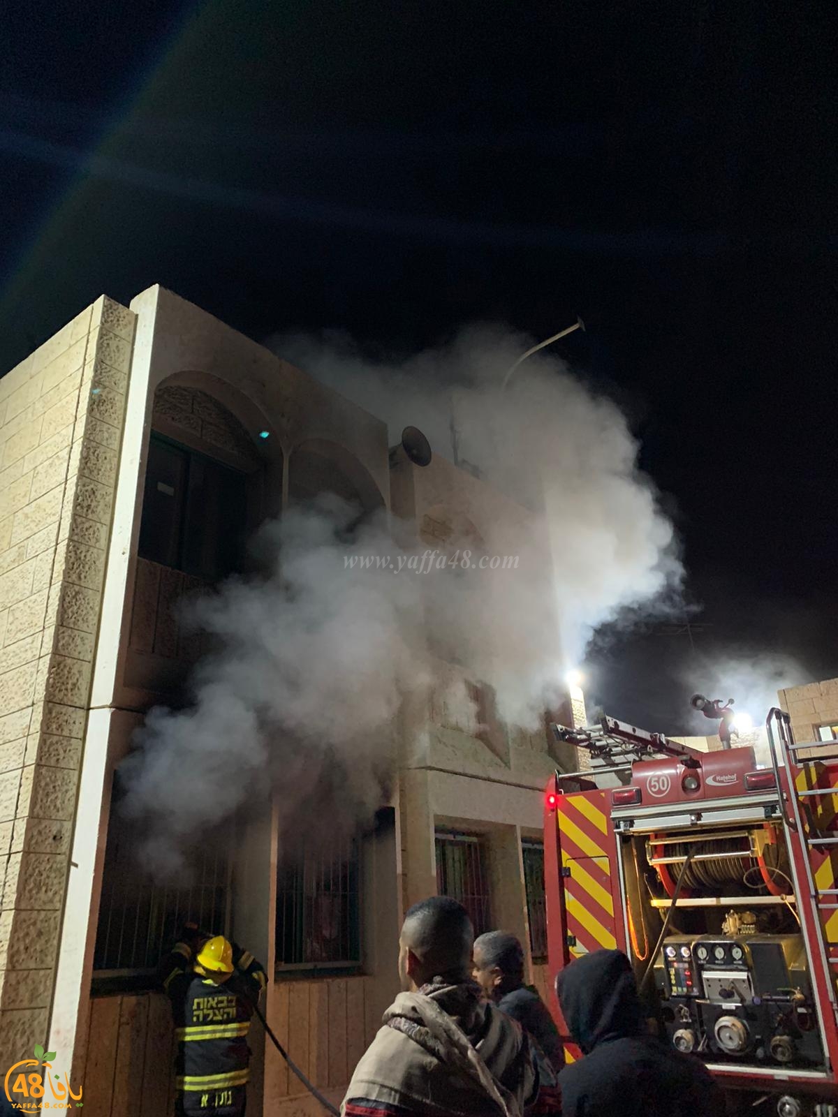 حريق داخل مدرسة في تل السبع