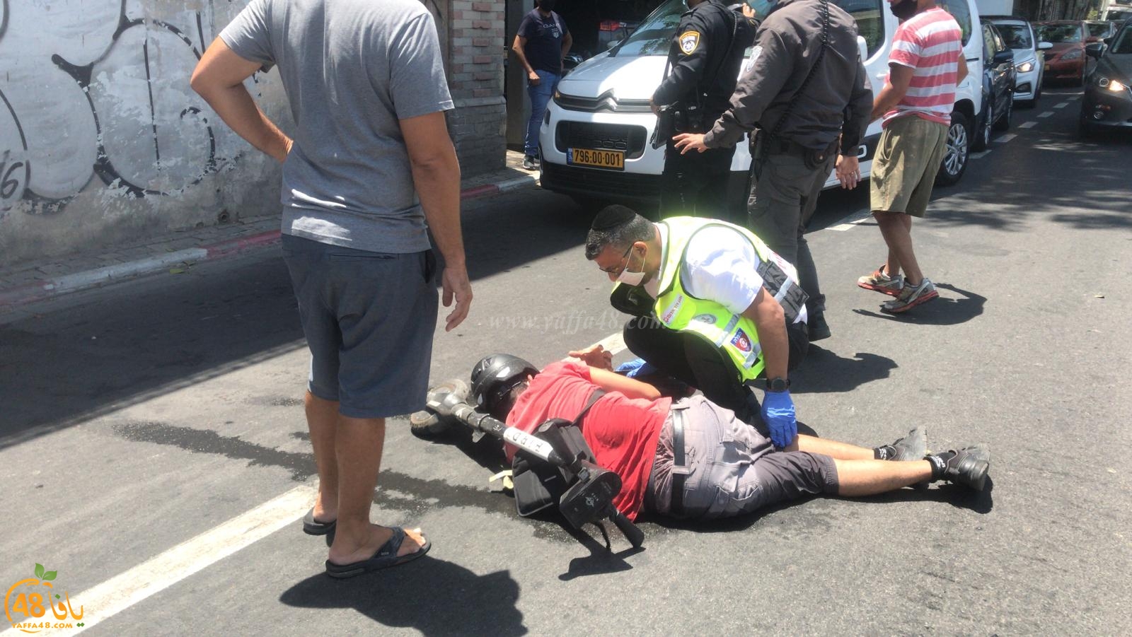  يافا: إصابة طفيفة لراكب دراجة كهربائية بحادث ذاتي