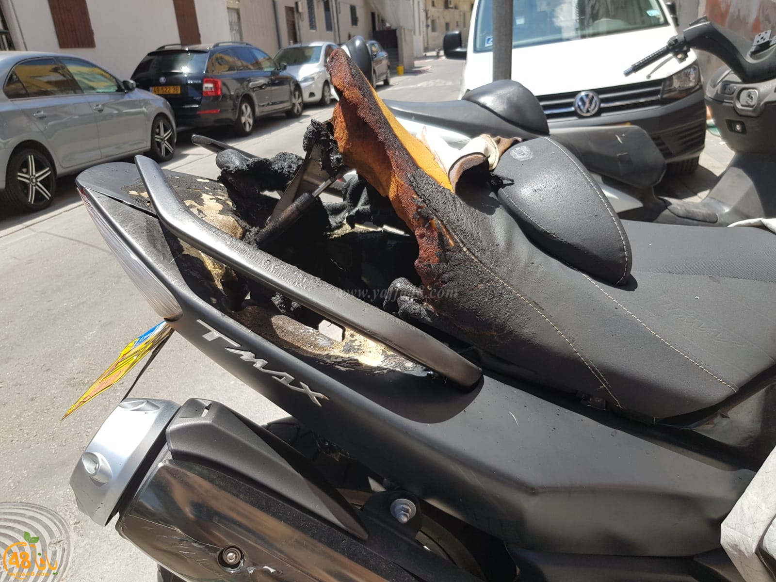  بعد احتراق دراجته - شاب من يافا يحذّر المواطنين بعدم ترك ولاعة السجائر داخل الدراجة 