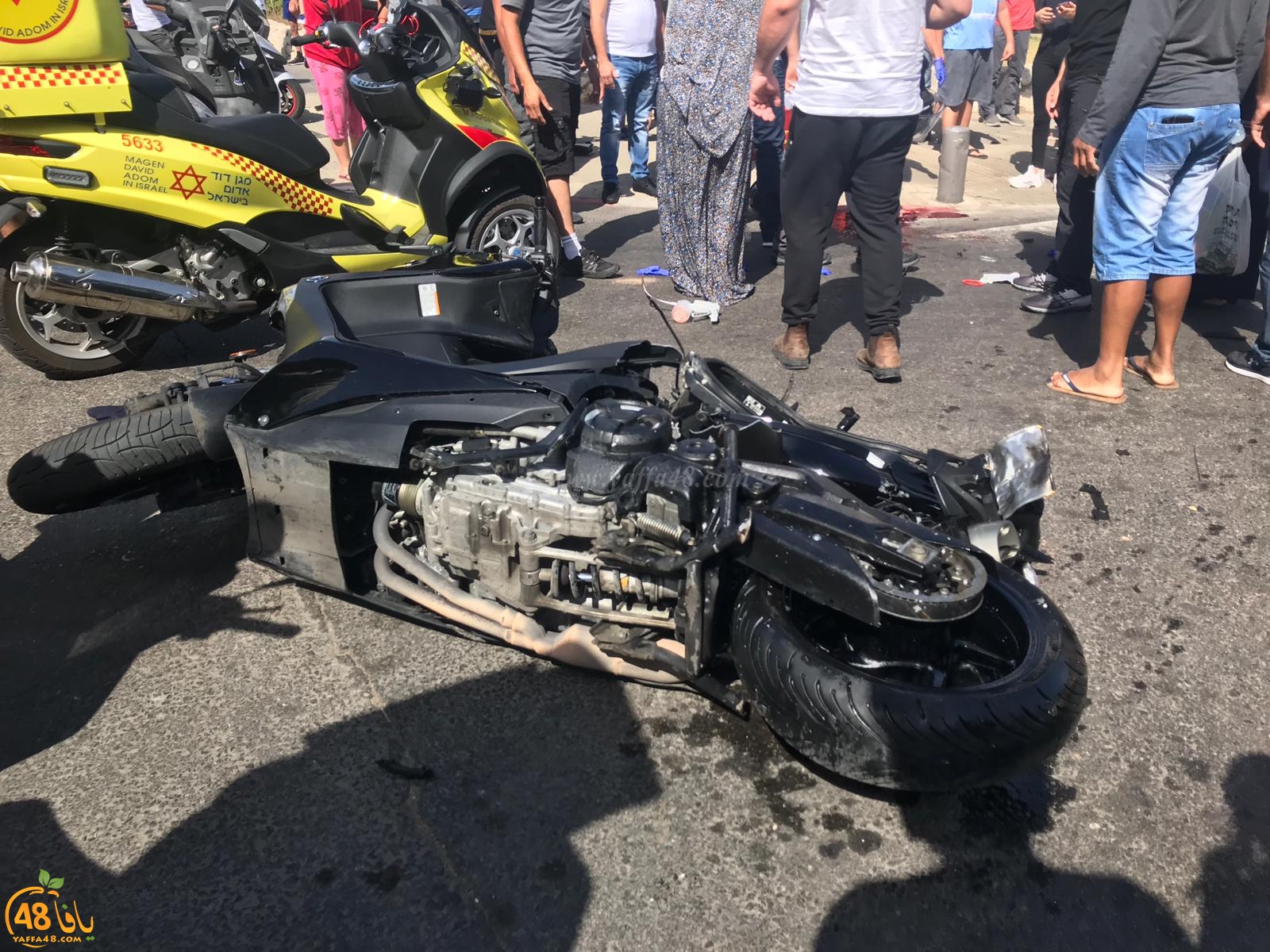  يافا: إصابة خطرة لراكب دراجة نارية بحادث طرق في المدينة 