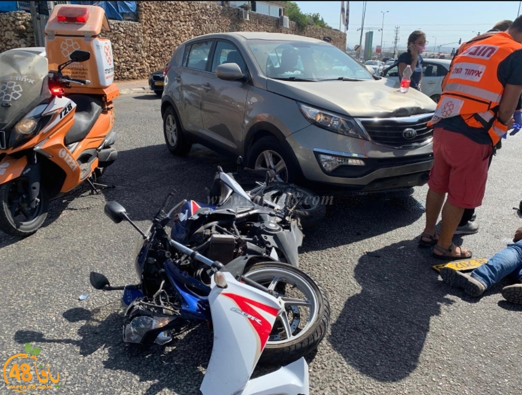  اللد: إصابة متوسطة لراكب دراجة نارية بحادث طرق 