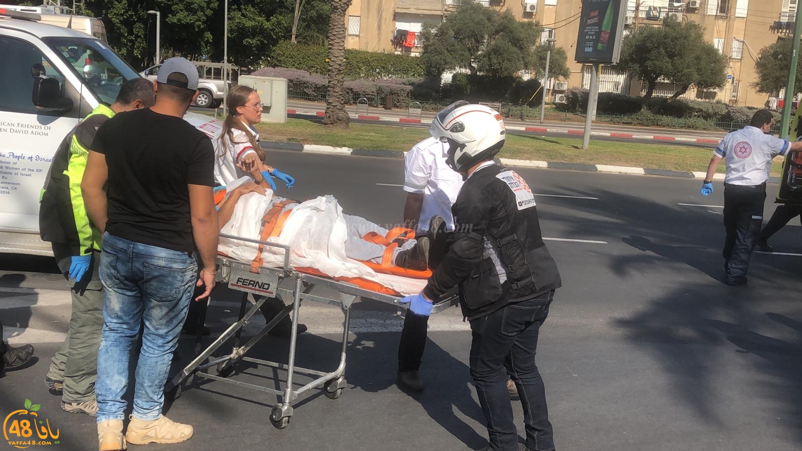  يافا: إصابة متوسطة لراكب دراجة هوائية بحادث دهس 