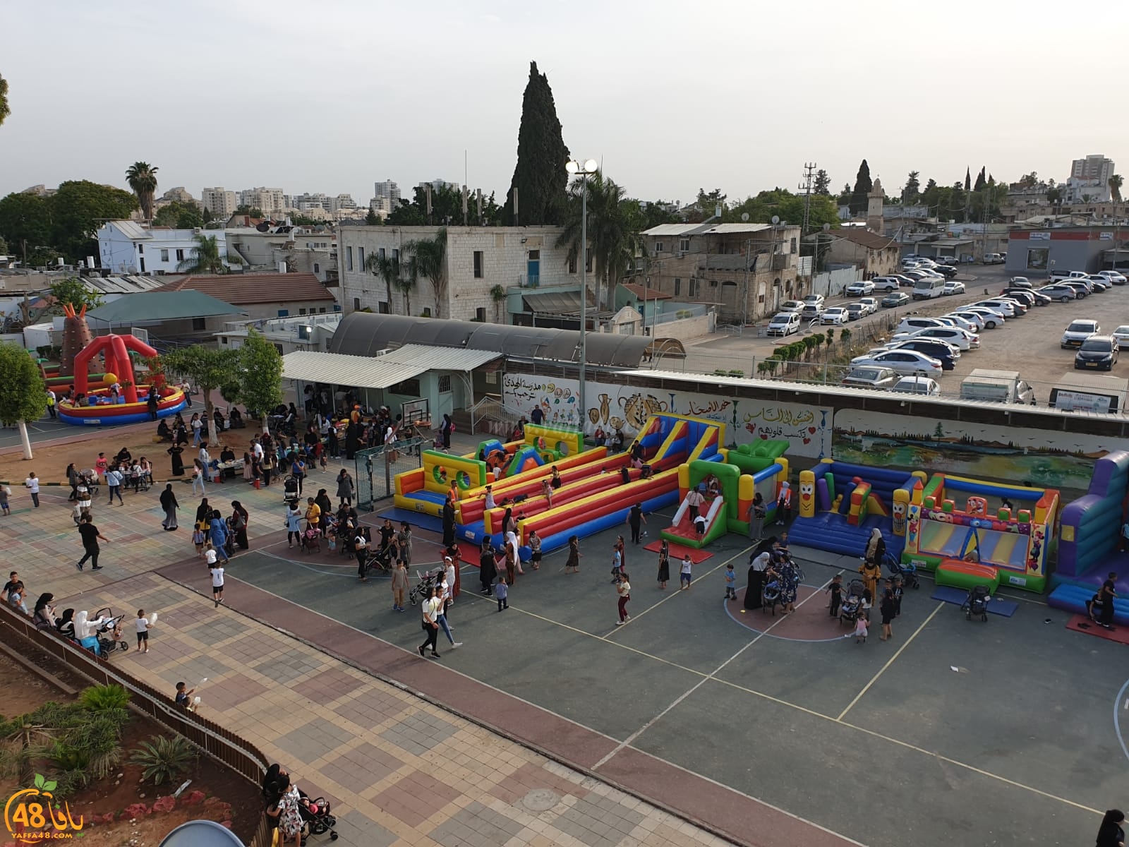 فيديو: احتفال عيد الفطر في ساحة مدرسة الهدى الاهلية بالرملة
