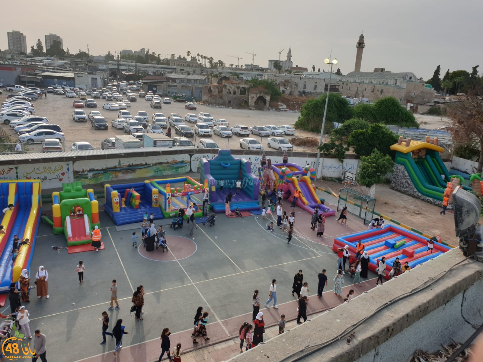 فيديو: احتفال عيد الفطر في ساحة مدرسة الهدى الاهلية بالرملة