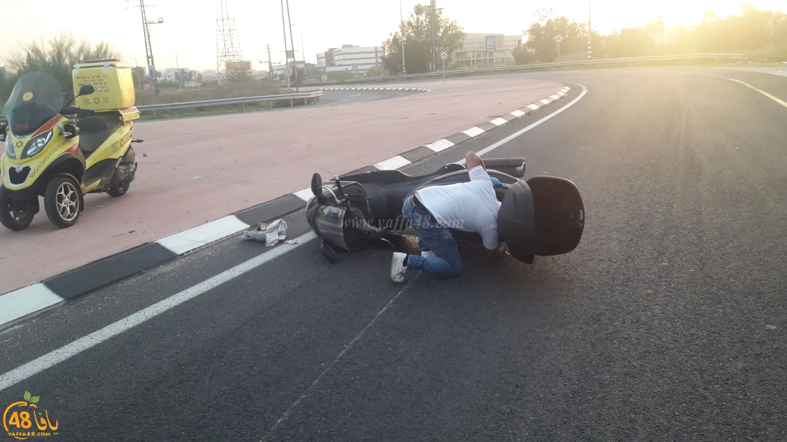  اللد: مصرع سائق دراجة نارية بحادث طرق مروّع على مدخل المدينة 