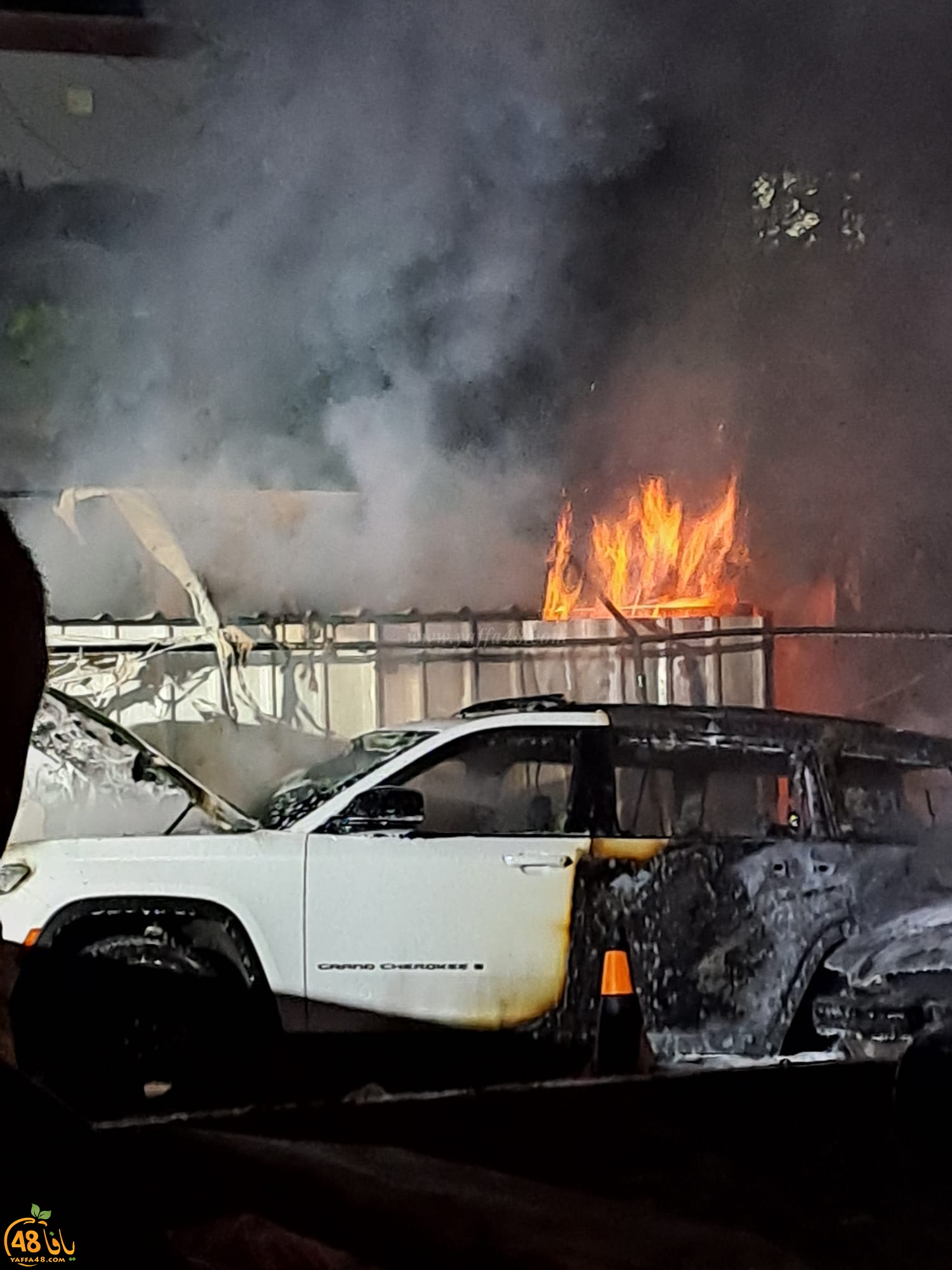 يافا: احراق 4 مركبات فجر اليوم 