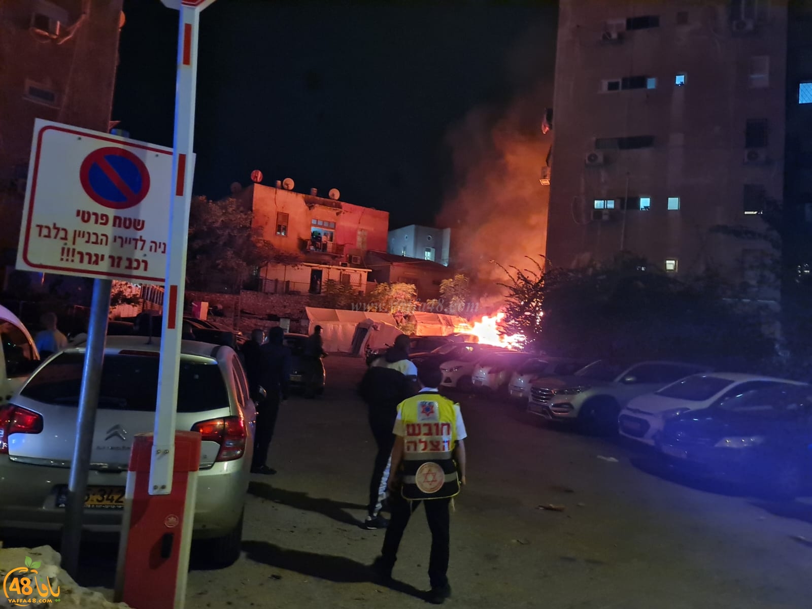 يافا: احراق 4 مركبات فجر اليوم 